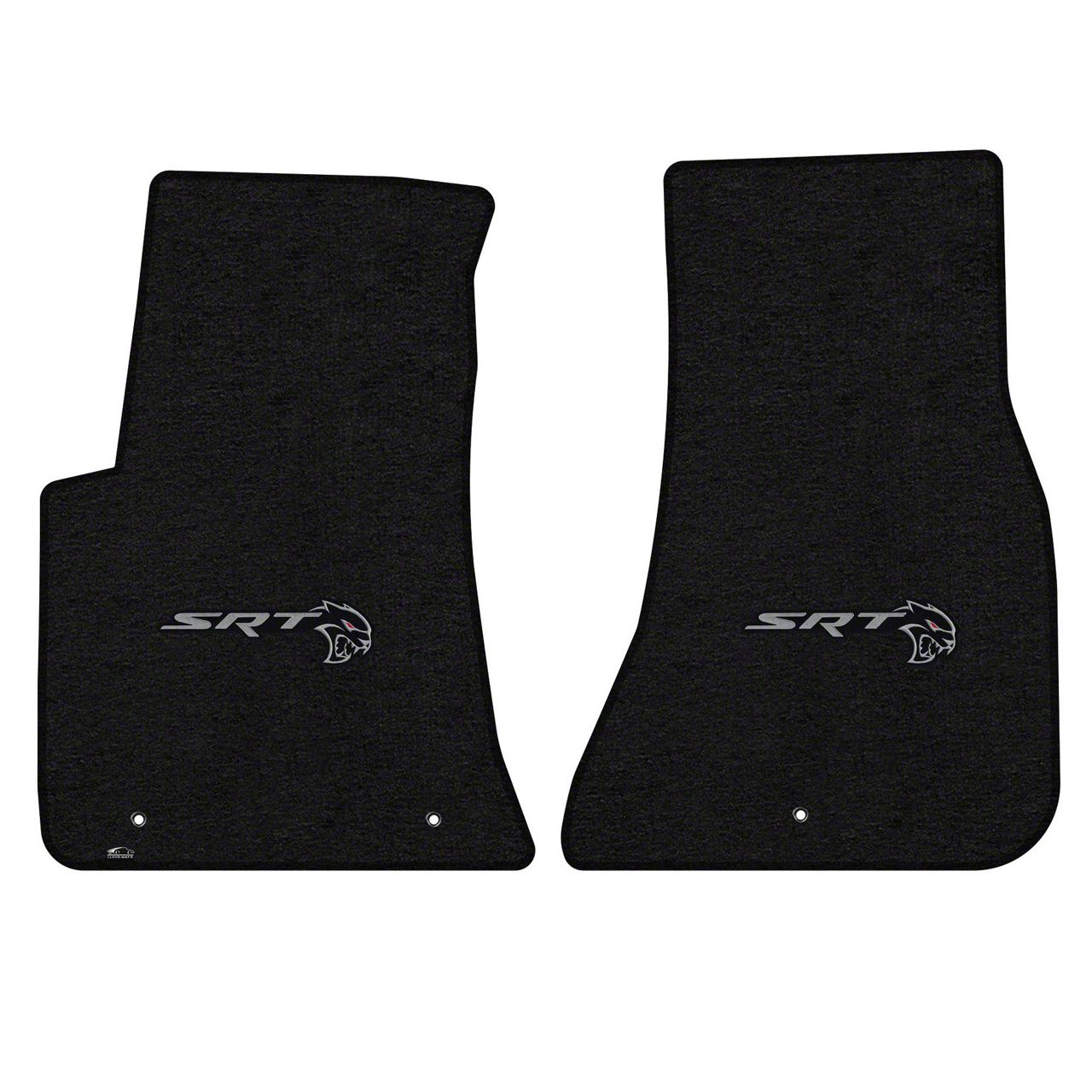 Lloyd Challenger Velourtex Front Floor Mats with Dodge Hellcat Redeye Logo;  Black 620341 (11-23 Challenger, Excluding AWD) Free Shipping