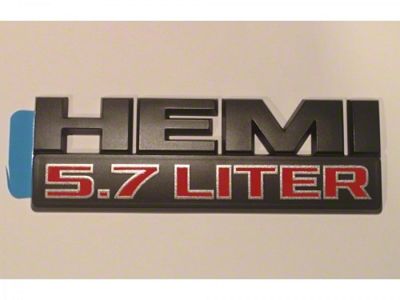 Mopar HEMI 5.7 Liter Emblem; Black (Universal; Some Adaptation May Be Required)