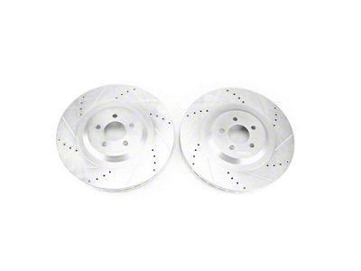 PowerStop Evolution Cross-Drilled and Slotted Rotors; Front Pair (15-20 Charger Daytona 392, Scat Pack 392, SRT 392 & SRT Hellcat w/ 6-Piston Front Calipers)