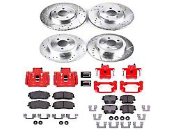 PowerStop Z23 Evolution Sport Brake Rotor, Pad and Caliper Kit; Front and Rear (12-20 RWD Challenger SXT w/ Single Piston Front Calipers)