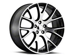 Hellcat Style Black Machined Wheel; 20x9.5 (08-23 RWD Challenger, Excluding SRT Demon)