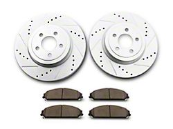C&L Super Sport Brake Rotor and Pad Kit; Front (09-23 Challenger GT, R/T, Rallye Redline, SXT & T/A w/ Dual Piston Front Calipers; 2011 Challenger SE w/ Dual Piston Front Calipers)