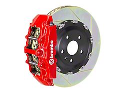 Brembo GT Series 8-Piston Front Big Brake Kit with 15-Inch 2-Piece Type 1 Slotted Rotors; Red Calipers (06-14 Charger SRT8)