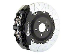 Brembo GT Series 8-Piston Front Big Brake Kit with 15-Inch 2-Piece Type 3 Slotted Rotors; Black Calipers (06-14 Charger SRT8)