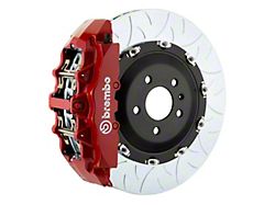 Brembo GT Series 8-Piston Front Big Brake Kit with 15-Inch 2-Piece Type 3 Slotted Rotors; Red Calipers (06-14 Charger SRT8)