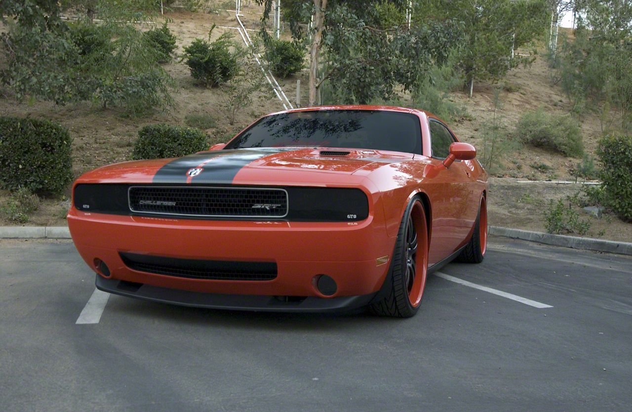 Challenger Headlight Covers; Carbon Fiber Look (0814 Challenger