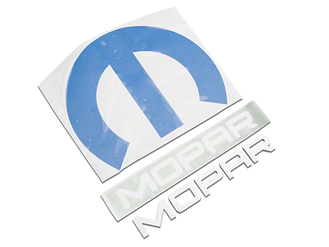 Omega M and MOPAR Letter Trunk or Hood Emblems; Brushed (08-23 Challenger)