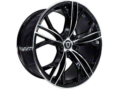 Capri Luxury C5189 Gloss Black Machined Wheel; Rear Only; 20x10.5 (08-23 RWD Challenger)