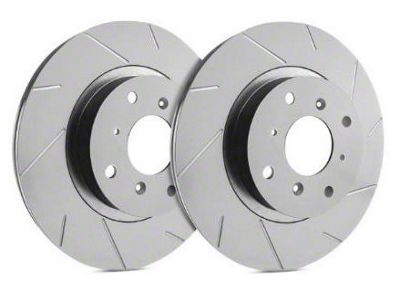 SP Performance Slotted Rotors with Gray ZRC Coating; Rear Pair (06-14 Charger w/ Dual Piston Front Calipers; 15-17 Charger Daytona, R/T, AWD SE, AWD SXT; 18-23 Charger w/ Dual Piston Front Calipers)