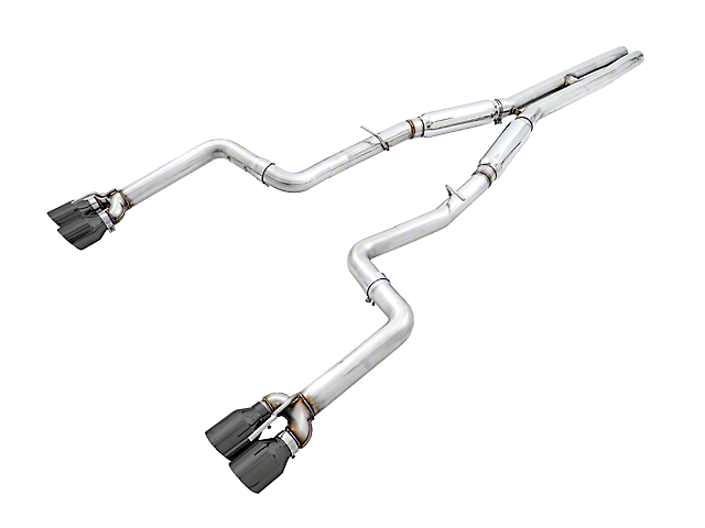 AWE Track Edition Cat-Back Exhaust with Quad Diamond Black Tips (17-23 5.7L HEMI Challenger)