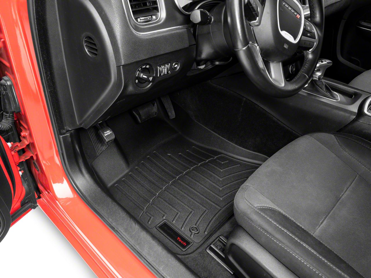3-Piece TPE All-Weather Floor Mats For 2011–2023 Dodge Charger & Chrysler 300 RWD – Black, Heavy Duty