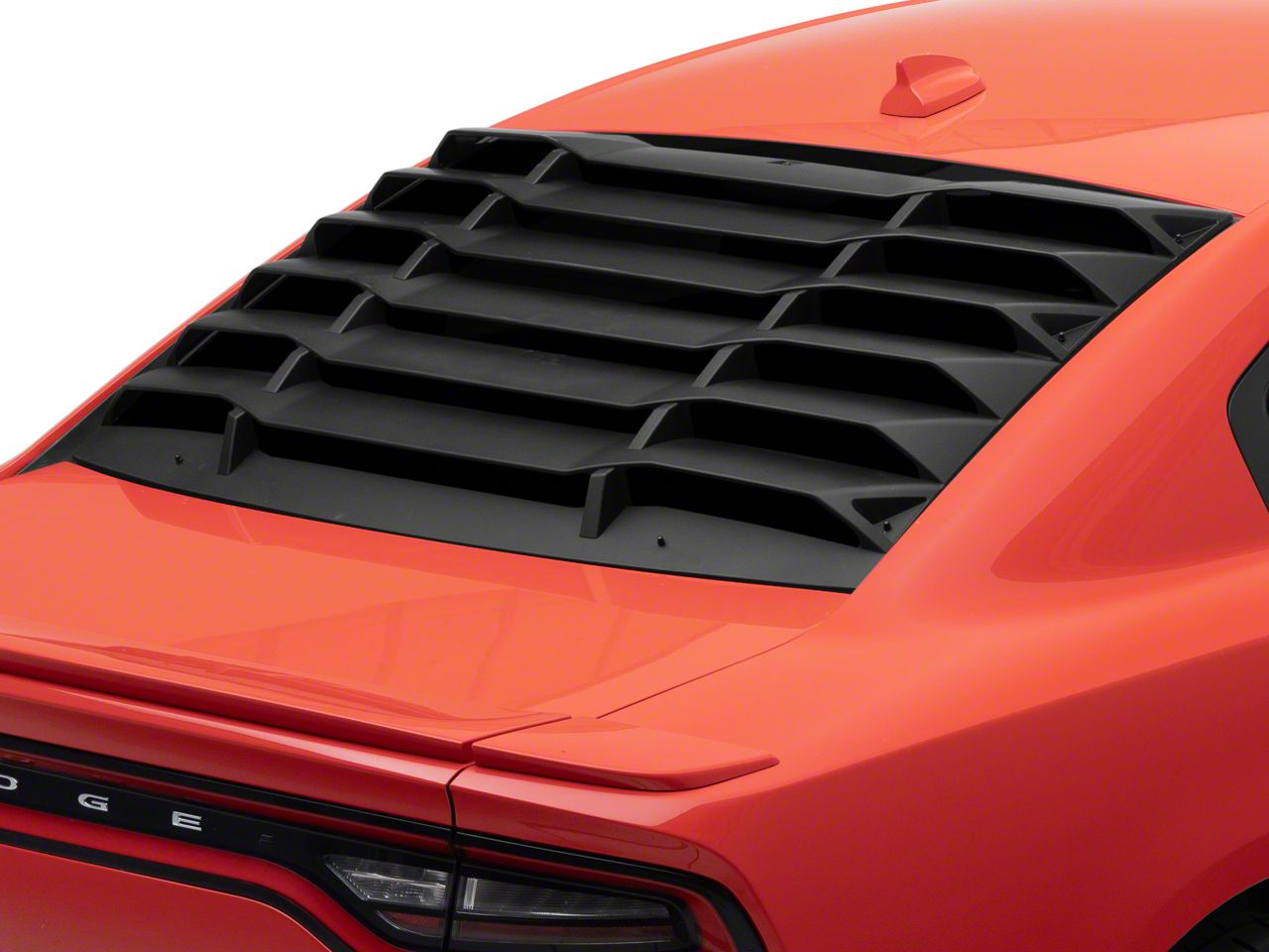 Charger LV Style Rear Window Louvers; Matte Black (1123 Charger