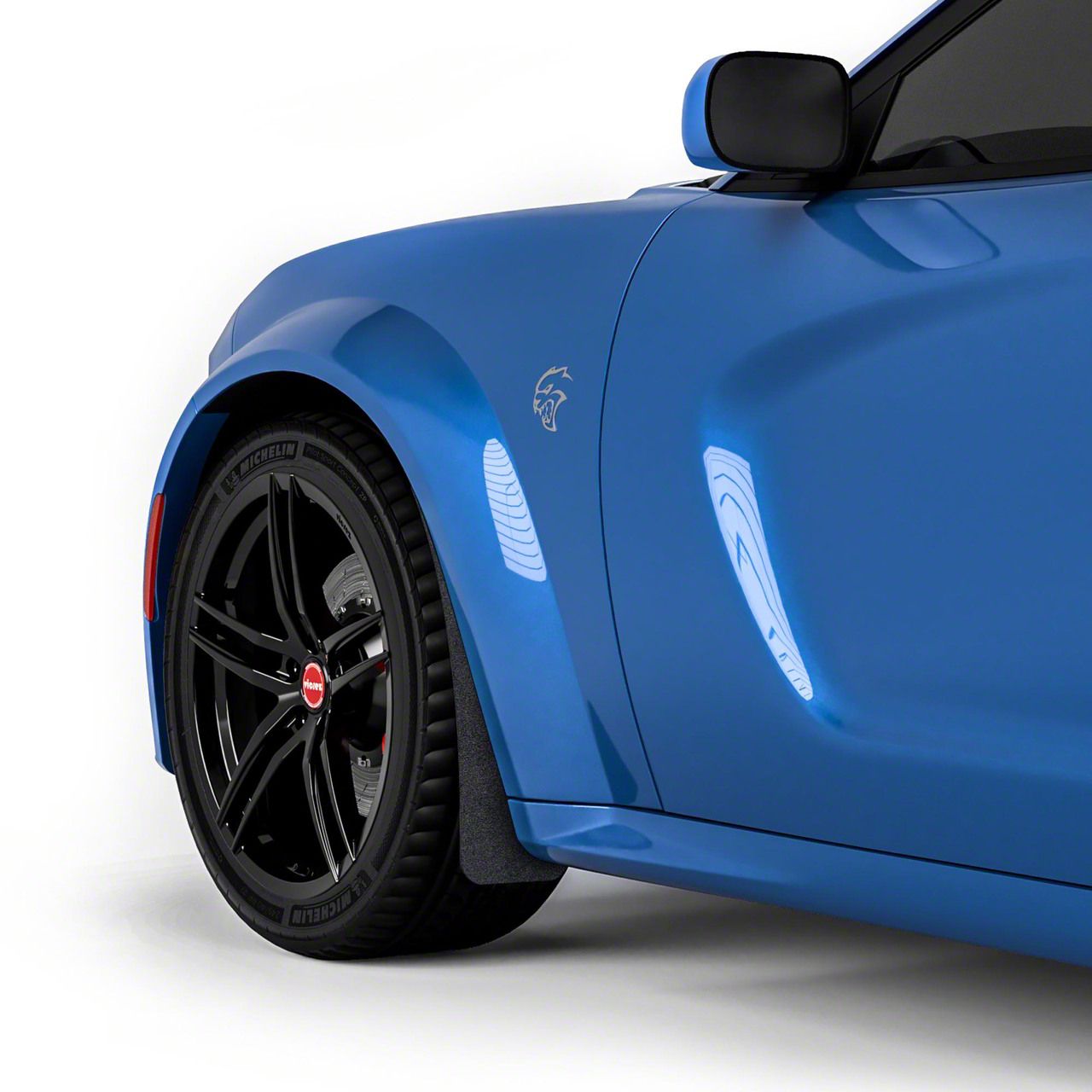 Charger Mud Flaps; Front; Matte Black (2023 Charger Widebody) Free