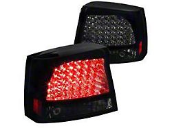 LED Tail Lights; Chrome Housing; Red Lens (05-08 Charger)