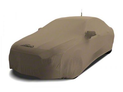 Coverking Satin Stretch Indoor Car Cover without Roof Antenna Pocket; Sahara Tan (06-10 Charger w/ Rear Spoiler)
