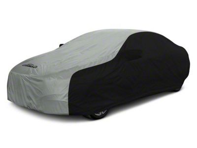 Coverking Stormproof Car Cover with Rear Roof Antenna Pocket; Black/Gray (11-14 Charger)