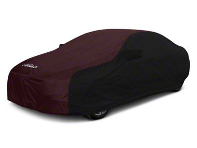 Coverking Stormproof Car Cover without Roof Antenna Pocket; Black/Wine (06-10 Charger w/o Rear Spoiler)
