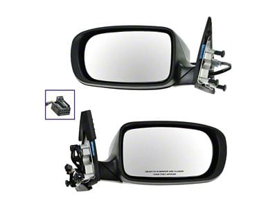 Powered Manual Folding Mirrors; Paint to Match Black (11-14 Charger)