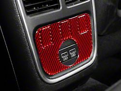 SpeedForm Rear Seat ACC Panel Trim; Red Carbon Fiber (11-14 Charger)
