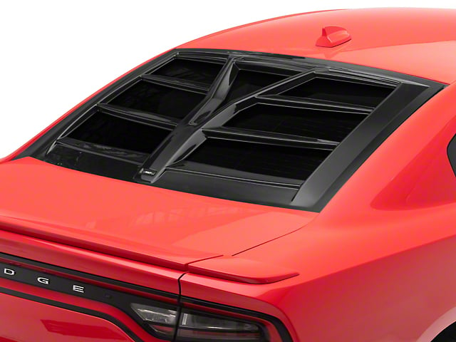 Torch Rear Window Louvers; Gloss Black (11-23 Charger)