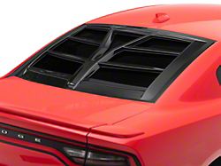 Torch Rear Window Louvers; Gloss Black (11-23 Charger)
