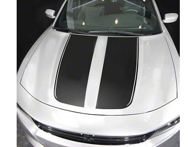 Dodge Charger 2011-2014 Hood Blackout With Strobe Stripes Decals - Foto 10