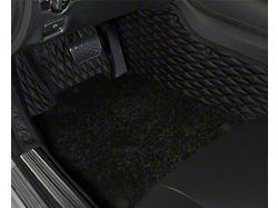 Double Layer Diamond Front and Rear Floor Mats; Base Layer Black and Top Layer Black (16-23 Camaro)