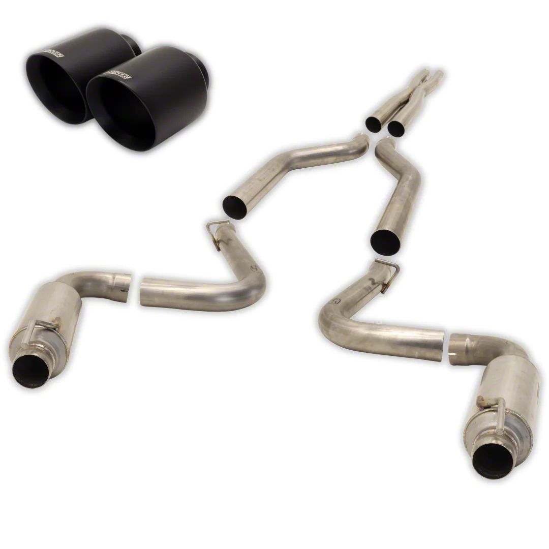Carven Exhaust Charger CatBack Exhaust System with Ceramic Black Tips