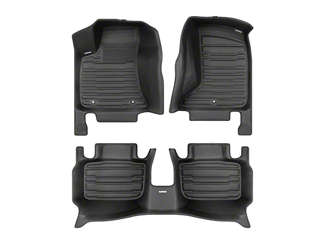 Custom Front and Rear Floor Mats; Black (11-23 AWD Charger)