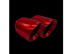 Bigboz Exhaust Bolt-On Exhaust Tips; 5-Inch; Candy Red (15-23 V8 HEMI Charger)