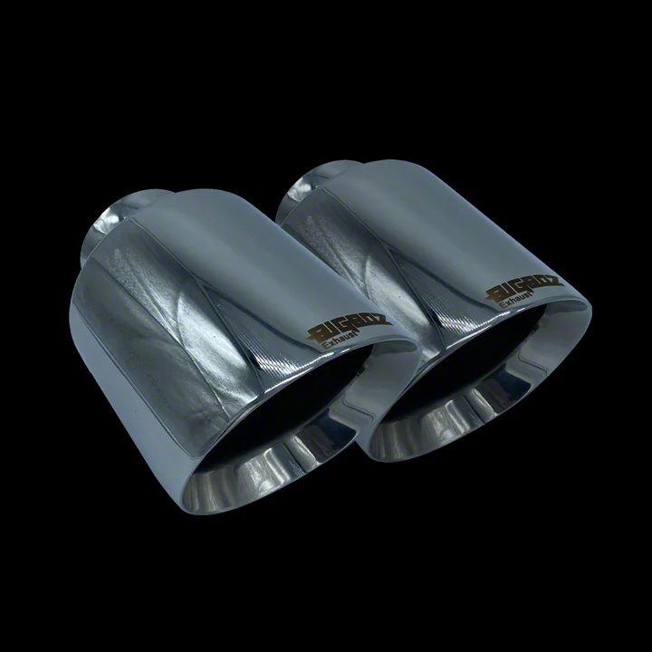 Bigboz Exhaust Charger 5Inch BoltOn Exhaust Tips; High Polish Chrome