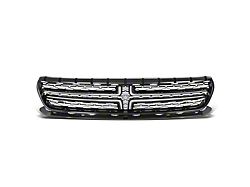 OE Style Upper Replacement Grille; Black/Chrome (15-18 Charger, Excluding SRT)