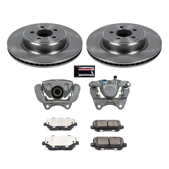 PowerStop Charger OE Replacement Brake Rotor, Pad and Caliper Kit; Rear KCOE7052 (1523 Charger