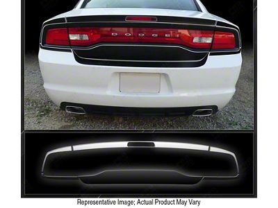 Trunk Deck and Rear Blackout Stripes; Gloss Red (15-18 Charger)