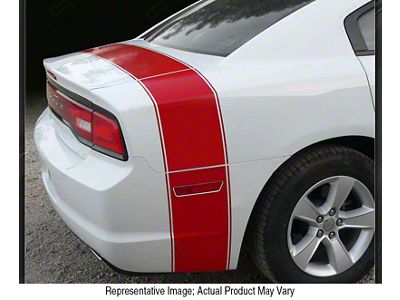 Bumblebee Trunk Rear Stripes; Gloss Black (11-14 Charger)