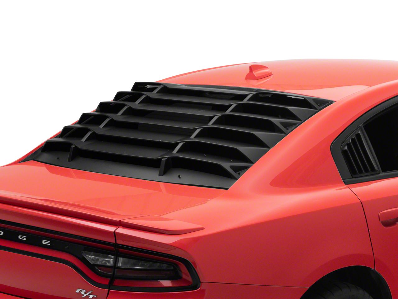 Charger LV Rear and Quarter Window Louvers; Matte Black (1123 Charger