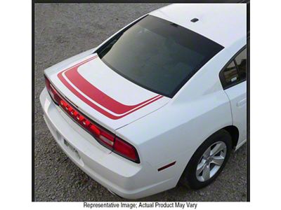 Trunk Accent Rear Stripes; Gloss Black (15-18 Charger)