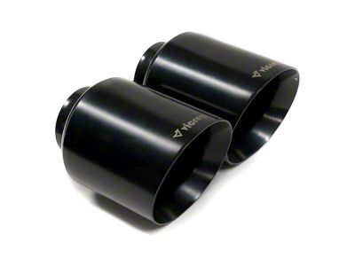 Direct Fit Exhaust Tips; 5-Inch; Ceramic Black (15-23 V8 HEMI Charger)
