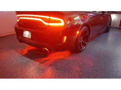 Exhaust and Rear Fascia Vent LED Lighting Kit; Red (15-23 Charger)