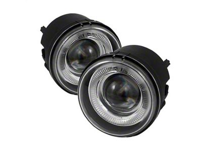 Halo Projector Fog Lights with Switch; Clear (06-10 Charger)