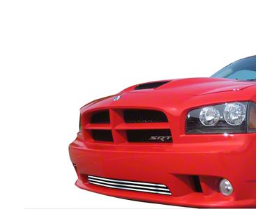 Stainless Steel Billet Lower Grille; Silver Hairline (06-10 Charger, Excluding SRT8)