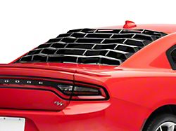 MP Concepts Rear Window Louvers; Gloss Black (11-23 Charger)