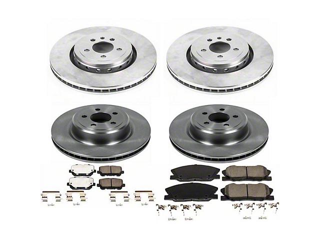 PowerStop OE Replacement Brake Rotor and Pad Kit; Front and Rear (14-23 Charger Pursuit w/ 370mm Front Rotors)