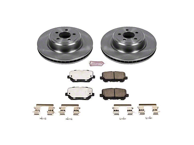 PowerStop OE Replacement Brake Rotor and Pad Kit; Rear (14-23 Charger Pursuit w/ 370mm Front Rotors)
