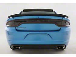 Tail Light Covers with Rear Blackout Panel; Carbon Fiber Look (15-23 Charger)