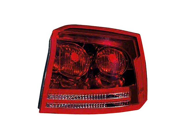 OE Certified Replacement Tail Light; Chrome Housing; Red/Clear Lens; Passenger Side (06-08 Charger)