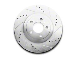 C&L Super Sport Cross-Drilled and Slotted Rotor; Front Passenger Side (12-14 Charger Pursuit; 06-23 Charger AWD SE, AWD SXT, Daytona, Daytona R/T, GT & R/T w/ Dual Piston Front Calipers; 11-13 5.7L HEMI Charger SE)