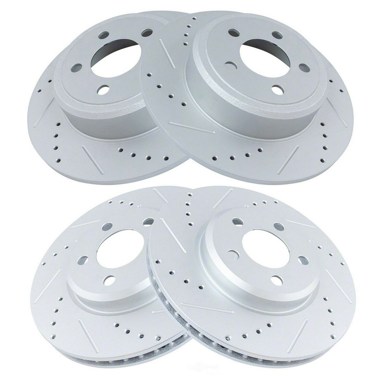 Charger Performance Drilled and Slotted Rotors; Front and Rear (0623