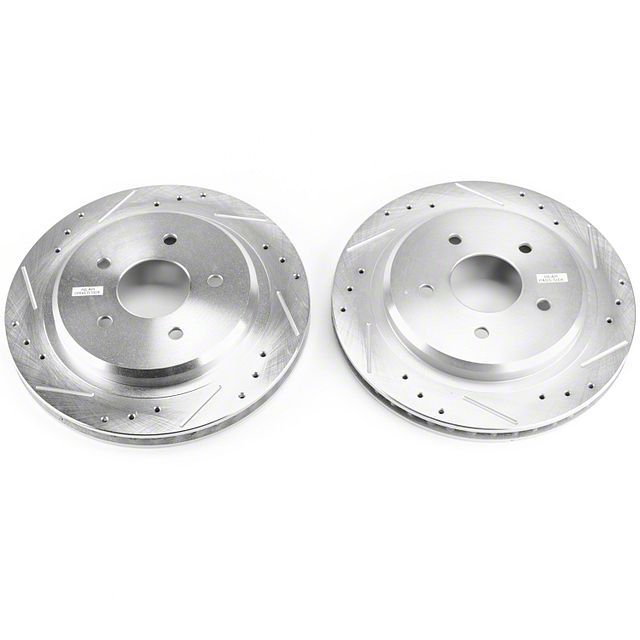 PowerStop Corvette Evolution CrossDrilled and Slotted Rotors; Rear