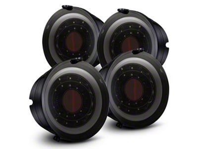 PRO-Series LED Tail Lights; Jet Black Housing; Smoked Lens (05-13 Corvette C6)